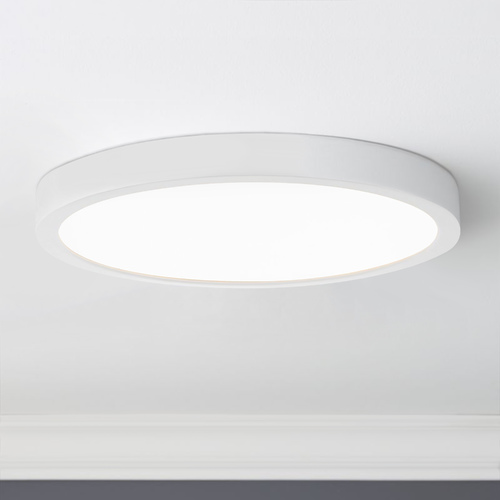 Design Classics Lighting Flat LED Light Surface Mount 10-Inch Round White 3000K 1511LM 10309-WH T16