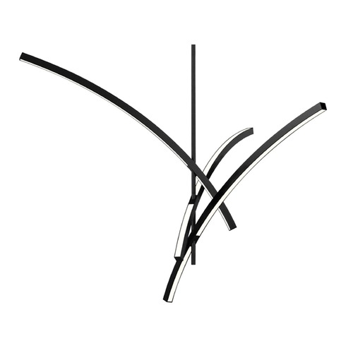 Gestures LED Pendant Satin Black by Sonneman Lighting