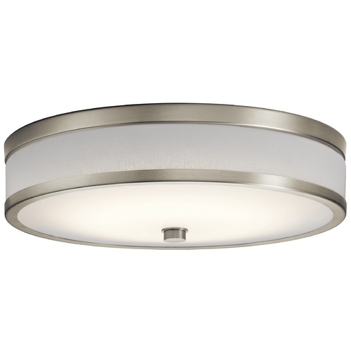 Modern LED Flush Mount Light Brushed Nickel Pira by Kichler Lighting