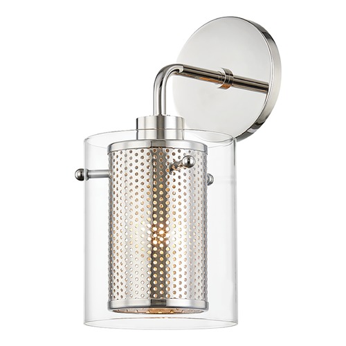 Mitzi by Hudson Valley Elanor Polished Nickel Sconce by Mitzi by Hudson Valley H323101-PN