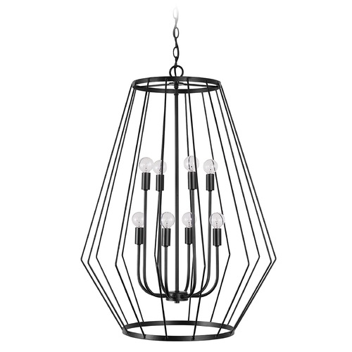 Corey 8-Light Foyer Pendant in Matte Black by Capital Lighting