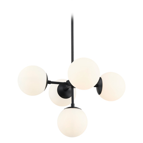 Z-Lite Midnetic Matte Black Chandelier by Z-Lite 730-5MB