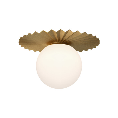 Plume 14-Inch Flush Mount in Brushed Gold by Alora Lighting