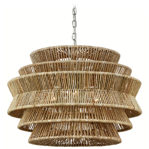 Visual Comfort Signature Collection Chapman & Myers Antigua Drum Chandelier in Nickel by VC Signature CHC5016PNNAB
