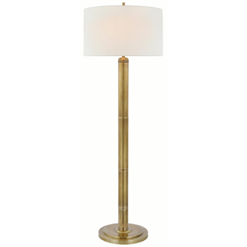 Visual Comfort Signature Collection Visual Comfort Signature Collection Longacre Hand-Rubbed Antique Brass Floor Lamp with Drum Shade TOB1000HAB-L