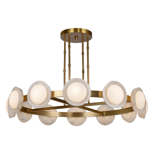 Alora Lighting Alora Lighting Nyc Studio Alonso Vintage Brass LED Chandelier CH320050VBAR