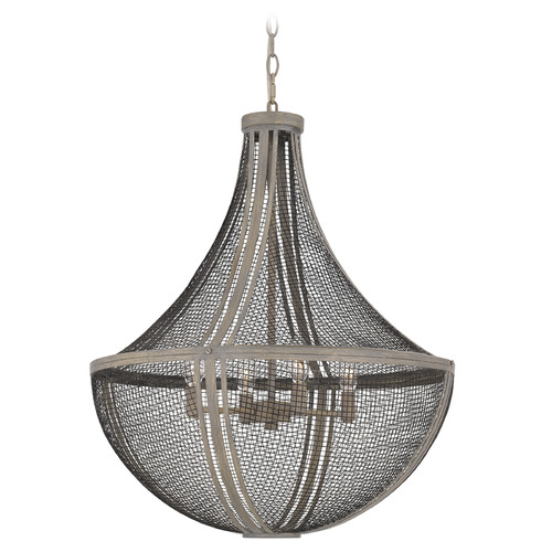 Quoizel Lighting Hallie Distressed Grey Wood Pendant Light