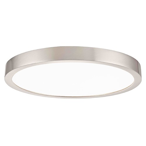 Flat LED Light Surface Mount 10-Inch Round Satin Nickel 3000K 1511LM