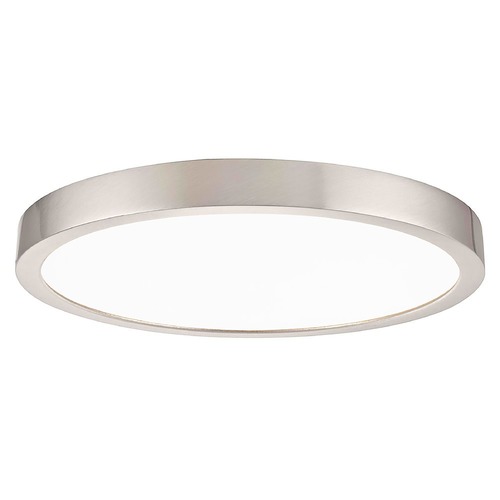 Design Classics Lighting Flat LED Light Surface Mount 10-Inch Round Satin Nickel 3000K 1511LM 10309-SN T16