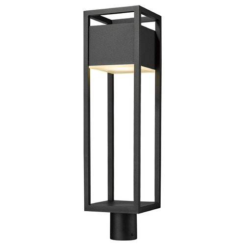 Z-Lite Barwick Black LED Post Light by Z-Lite 585PHBR-BK-LED