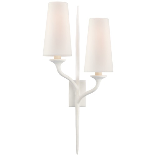 Visual Comfort Signature Collection Julie Neill Iberia Left Sconce in Plaster White by Visual Comfort Signature JN2076PWL