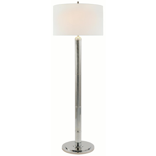 Visual Comfort Signature Collection Visual Comfort Signature Collection Longacre Polished Nickel Floor Lamp with Drum Shade TOB1000PN-L