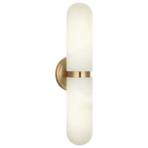 Matteo Lighting Capsula Aged Gold Brass LED Vertical Bathroom Light