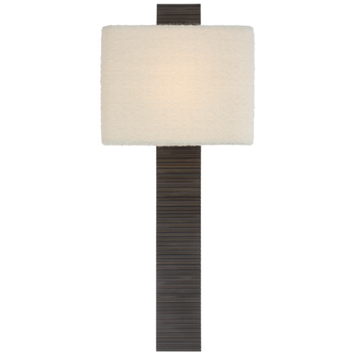 Visual Comfort Signature Collection Fumar 23-Inch LED Sconce in Ridged Carbon by Visual Comfort Signature AMB2075RDC-B