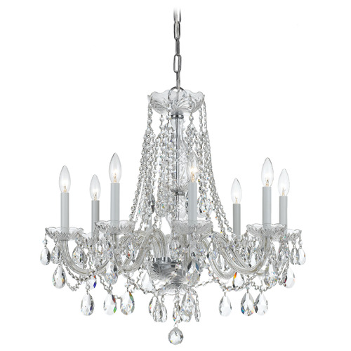 Crystorama Lighting Traditional Crystal Polished Chrome Crystal Chandelier