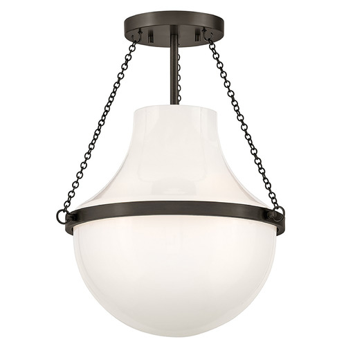 Hinkley Collins Black Oxide LED Semi-Flushmount Light