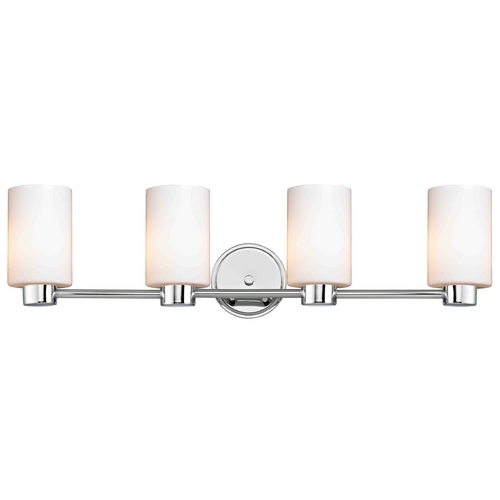 Design Classics Lighting Aon Fuse Chrome Bathroom Light 1804-26 GL1024C