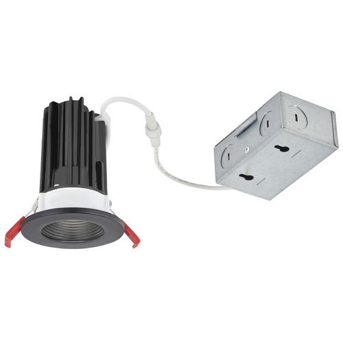 2'' LED Canless 15W Black/Black Recessed Downlight 3000K 38Deg IC Rated By Recesso