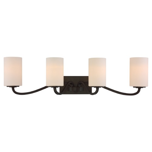 Willow Aged Bronze Bathroom Light by Nuvo Lighting