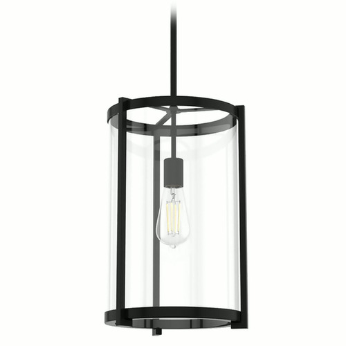 Hunter Fan Company Astwood Matte Black Pendant Light with Cylindrical Shade