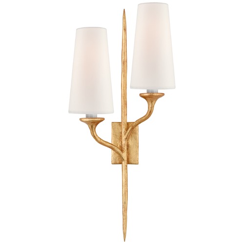 Visual Comfort Signature Collection Julie Neill Iberia Right Sconce in Antique Gold Leaf by Visual Comfort Signature JN2077AGLL