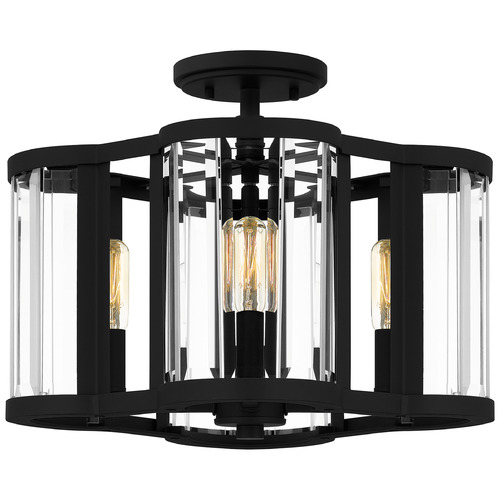 Quoizel Lighting Quoizel Semi-Flush Mount Matte Black Semi-Flushmount Light