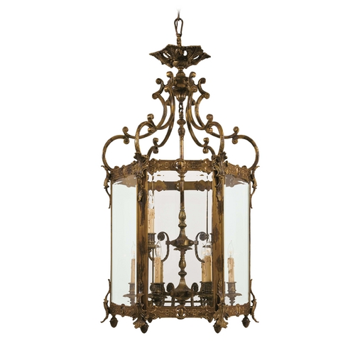 Metropolitan Lighting Pendant Light with Clear Glass in Antique Bronze Patina Finish N2345