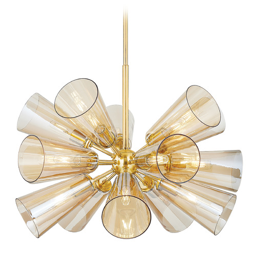 Hudson Valley Lighting Hartwood Aged Brass LED Chandelier