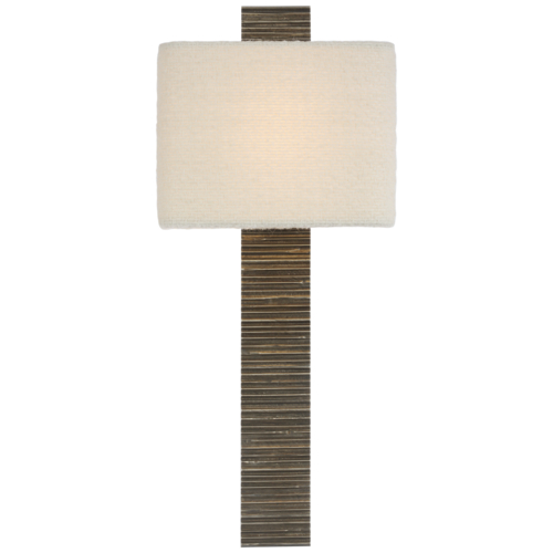 Visual Comfort Signature Collection Fumar 23-In LED Sconce in Ridged Graphite by Visual Comfort Signature AMB2075RDG-B