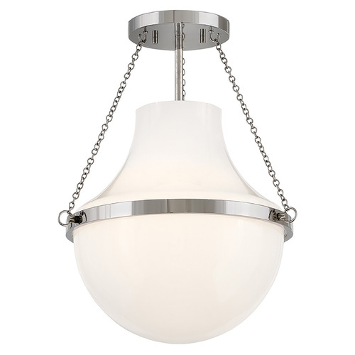 Hinkley Collins Polished Nickel LED Semi-Flushmount Light