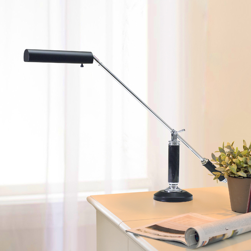 Counter Balance Piano Lamp in Black & Chrome by House of Troy Lighting