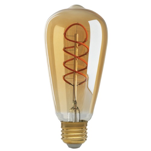 4.5W ST19 LED Amber Medium Base 2000K 260 Lumens 120V Dimmable by Satco Lighting
