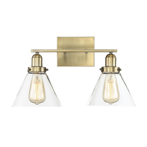 Savoy House Drake 17.75-Inch Warm Brass Bathroom Light by Savoy House 8-9130-2-322