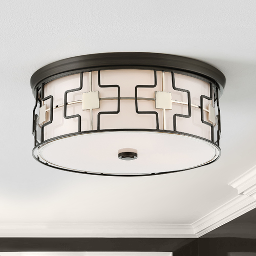 Dark Gray with Polished Nickel LED Flush Mount by Minka Lavery