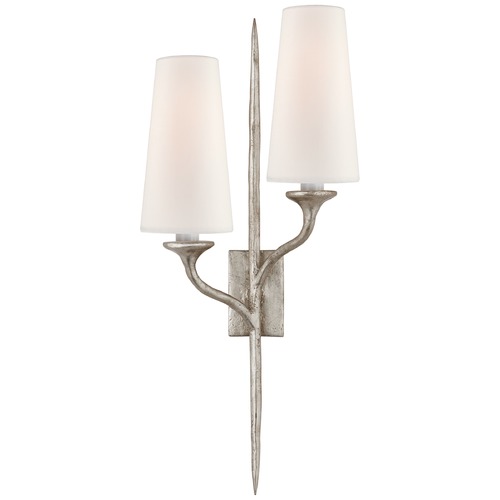 Visual Comfort Signature Collection Julie Neill Iberia Right Sconce in Silver Leaf by Visual Comfort Signature JN2077BSLL