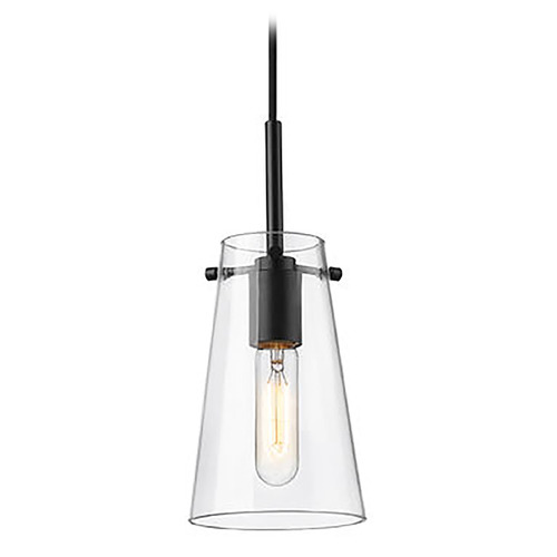 Z-Lite Kira Matte Black Mini-Pendant Light with Conical Shade