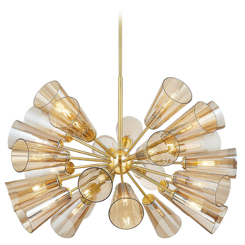 Hudson Valley Lighting Hartwood Aged Brass LED Chandelier