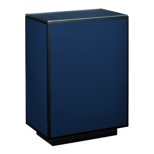 Currey and Company Lacquer Navy & Black & Clear Coffee & End Table