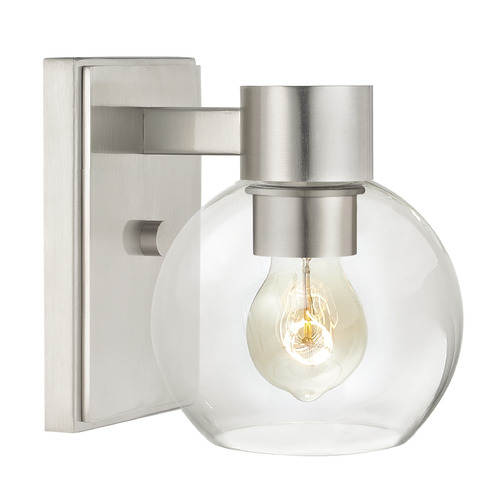 Design Classics Lighting Vashon Wall Sconce in Satin Nickel by Design Classics Lighting 2101-09 SN SN G1832-CL KIT