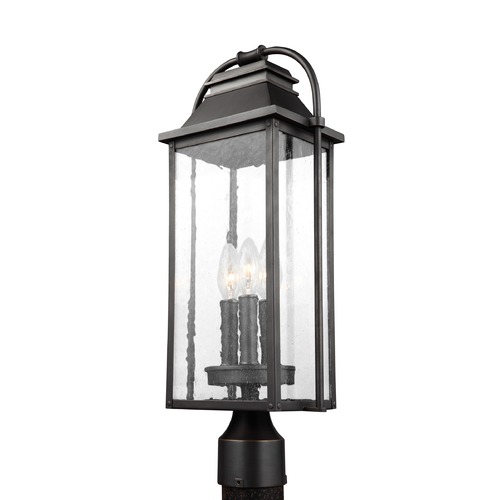 Visual Comfort Studio Collection Wellsworth Outdoor Post Light in Bronze by Visual Comfort Studio OL13207ANBZ