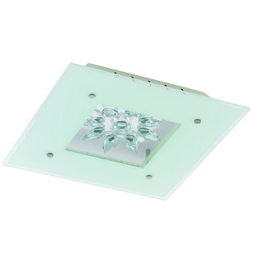 Benalua White W& Clear Trim LED Flush Mount by Eglo Lighting