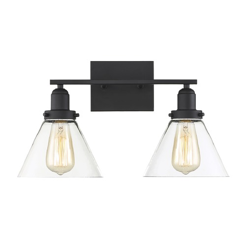 Drake 17.75-Inch Black Bathroom Light by Savoy House