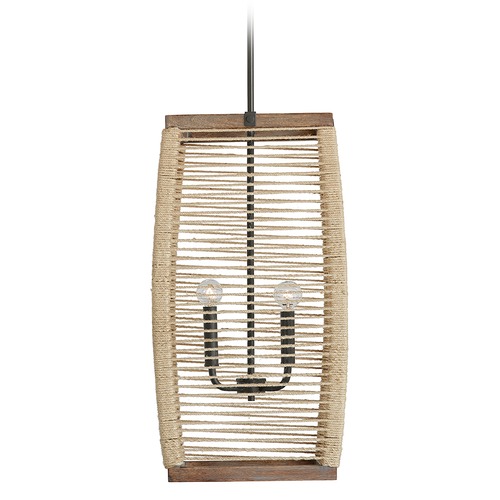 Jacob 26-Inch High Pendant in Grey Wash & Iron by Capital Lighting