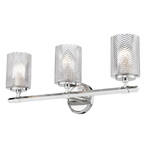 Z-Lite Dover Street Polished Nickel Bathroom Light by Z-Lite 1934-3V-PN