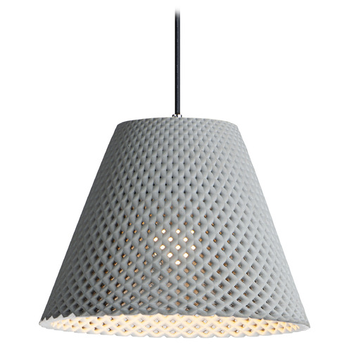 Maxim Lighting Maxim Lighting Woven Gray & Black Pendant Light with Empire Shade 10145GYBK