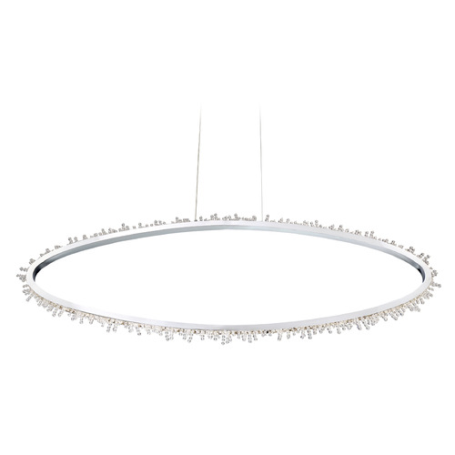 Scoppia 53-Inch Oval LED Pendant in Chrome by Eurofase Lighting