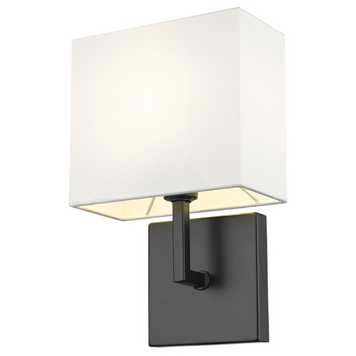 Z-Lite Saxon Matte Black Sconce by Z-Lite 815-1S-MB