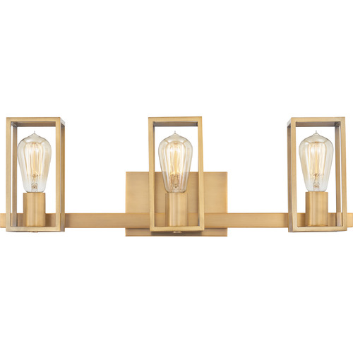 Leighton 24-Inch Vanity Light in Weathered Brass by Quoizel Lighting