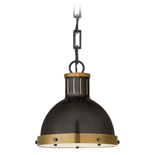 Visual Comfort Signature Collection Thomas OBrien Hicks Pendant in Bronze & Brass by Visual Comfort Signature TOB5068BZHAB