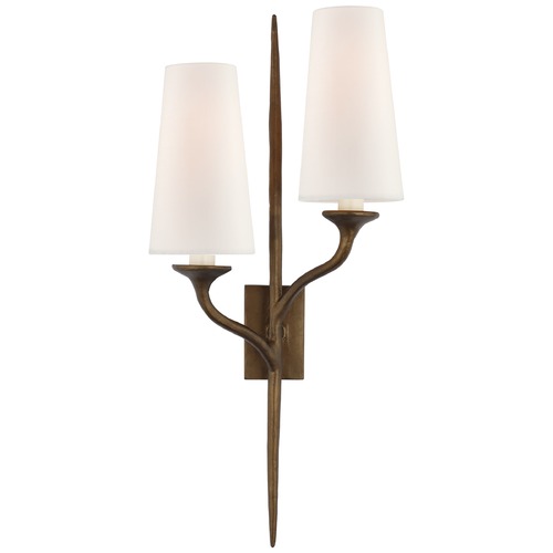 Visual Comfort Signature Collection Julie Neill Iberia Right Sconce in Bronze Leaf by Visual Comfort Signature JN2077ABLL